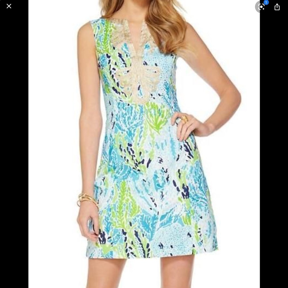 Lilly Pulitzer Lets Cha Cha Janice Spa Blue Dress